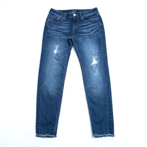 Vigoss Jeans Womens 26/27 (27x25.5 actual) The Jagger Skinny Med Wash Distressed